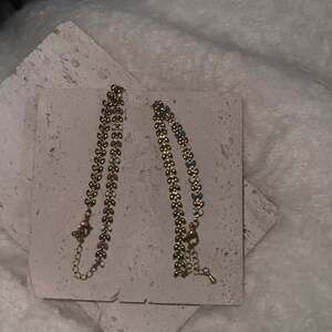 Gold-Tone Chain Bracelets with Colored Accents